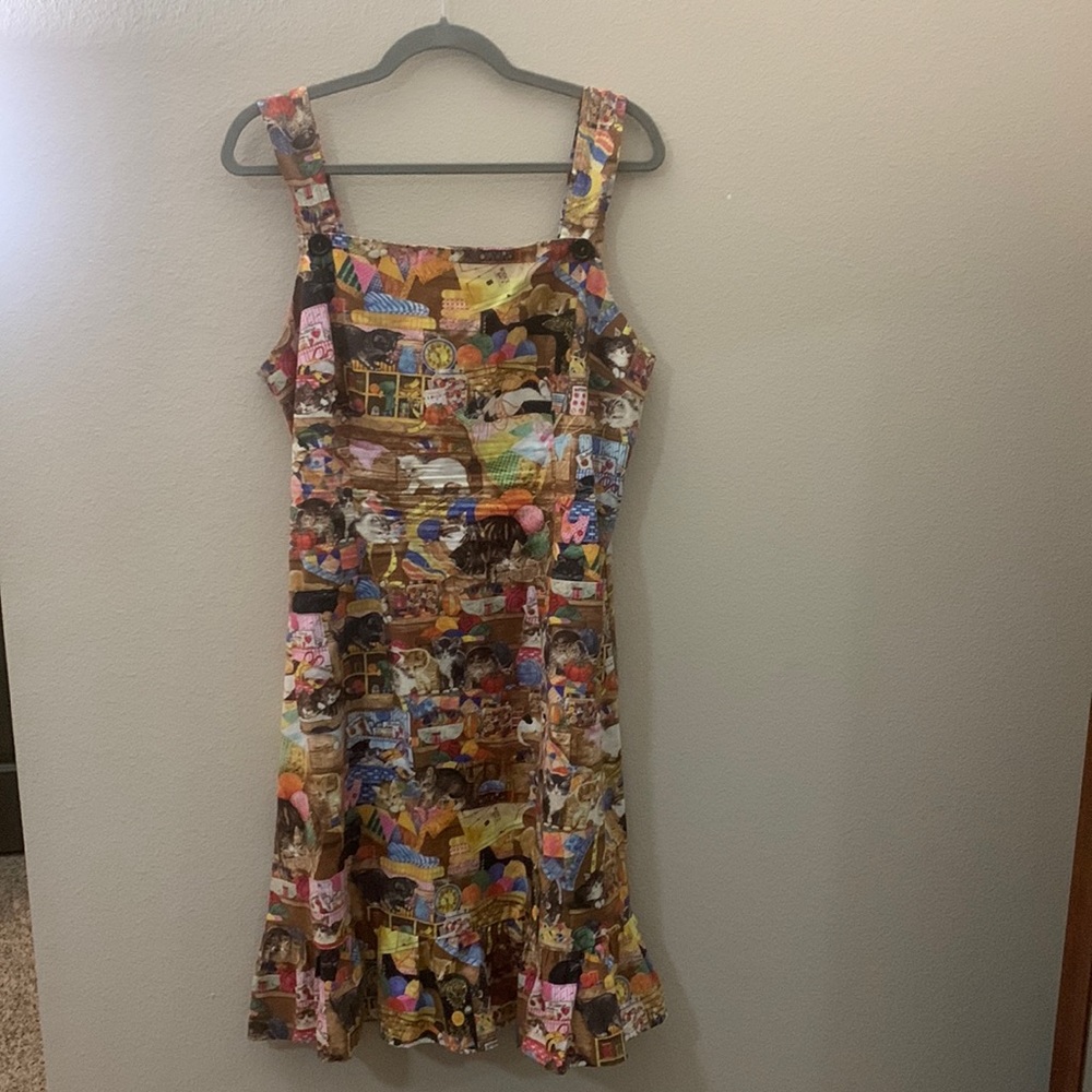 Bernie Dexter cute cat dress with pockets 1X